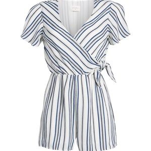 Romper with slit sleeves